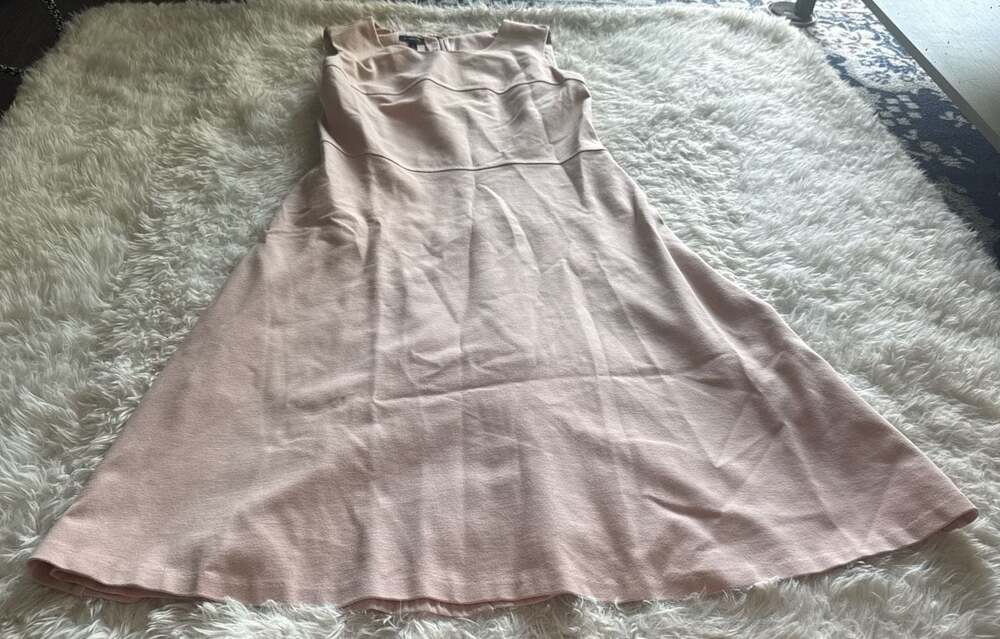 Talbots Sleeveless Ponte Knit‎ A-Line Dress in Pink